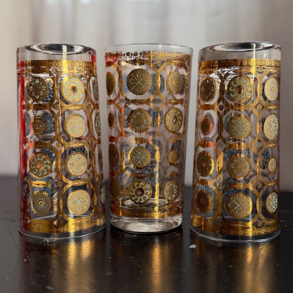Vintage Culver Ltd. high ball glasses set of 3 signed - Picture 6 of 13